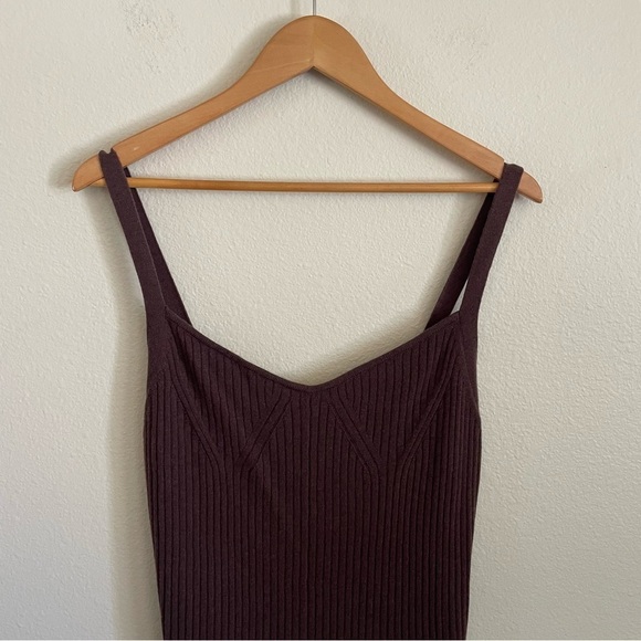 LYR by Splendid Wool Cashmere Blend Romper Ribbed Brown Size Medium - Picture 5 of 12